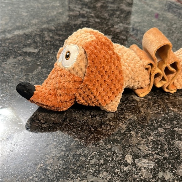 Plush Stretch Dog Toy - Brown and Black Weiner dog with Elastic Mid Section NWT - Picture 7 of 11